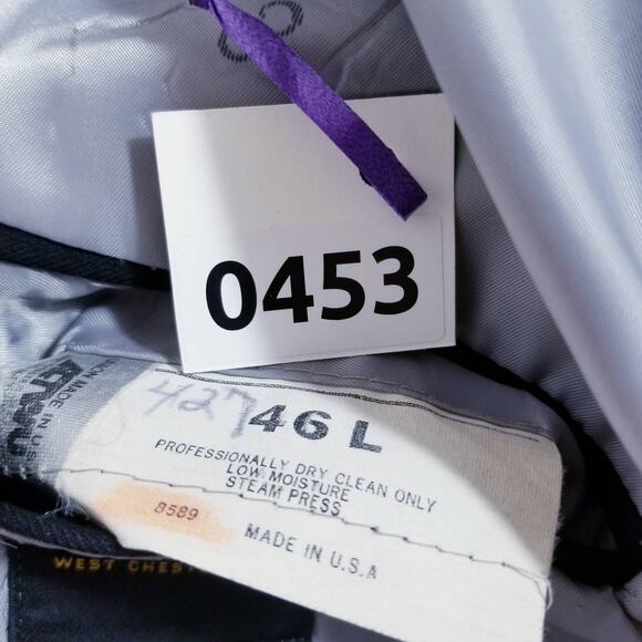 Christian Dior Blazer Men 46L Striped Peak Lapel Tuxedo Blazer - Picture 9 of 14